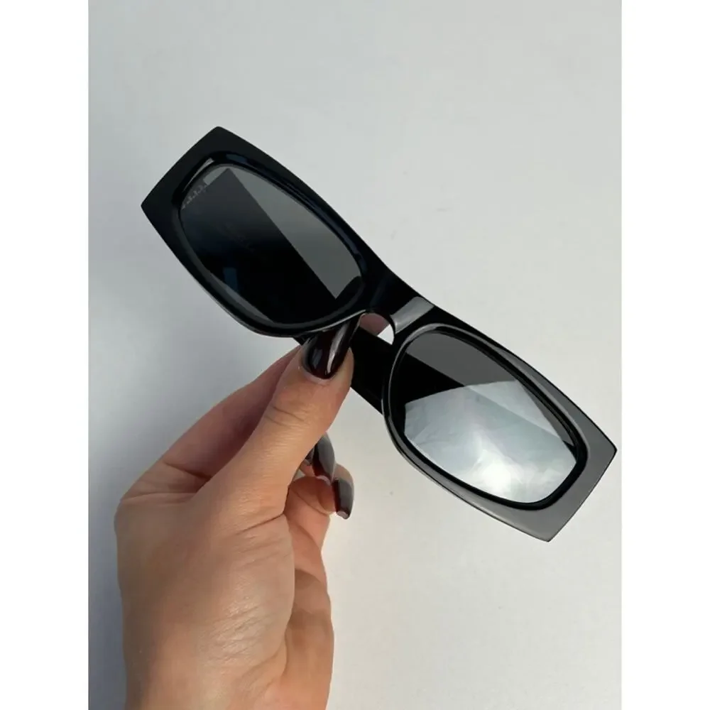 NEW Saint Laurent SLM140/F Black Silver Sunglasses